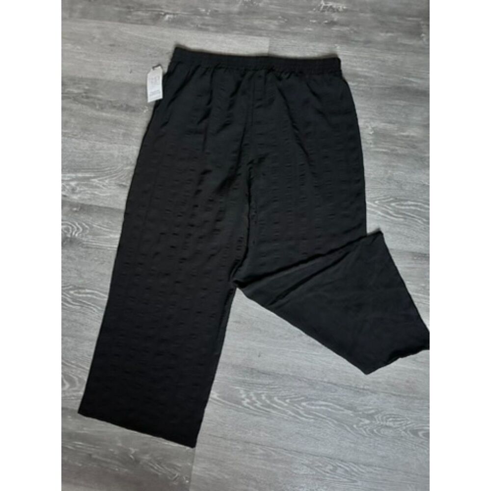 Time and Tru Women's Wide Leg Linen Blend Pants